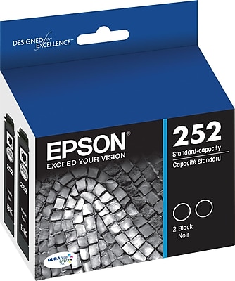 Epson T252120-D2 DURABrite Ultra Black Dual Pack Standard Capacity Cartridge Ink 